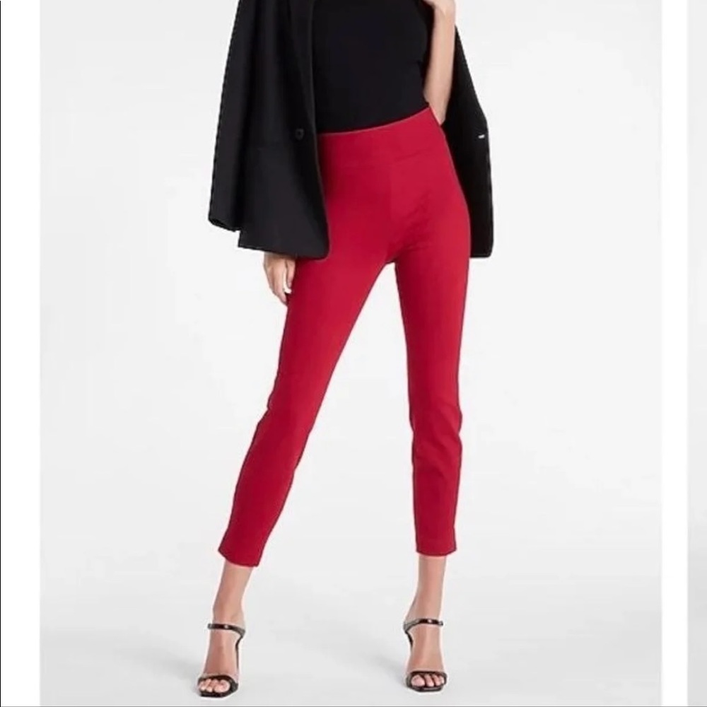 High Waisted Luxe Comfort Knit Columnist Ankle Pant